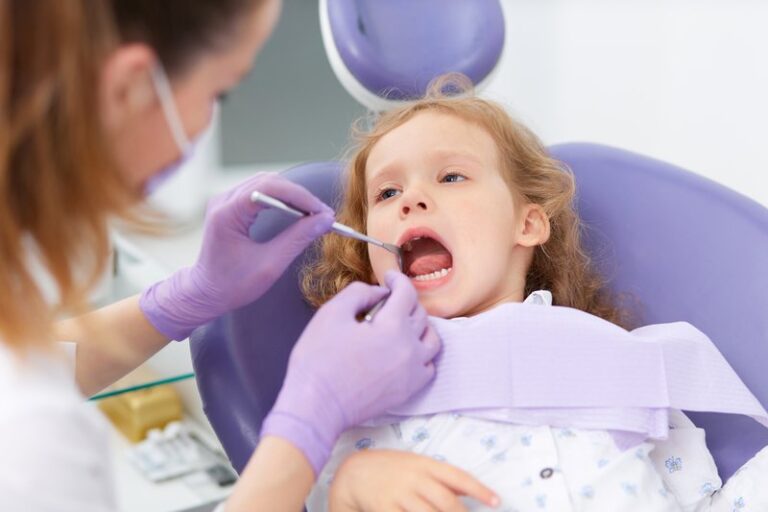 Dentist with patient
