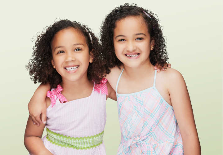 two smiling sisters