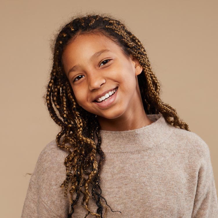 carefree african american girl in studio 1